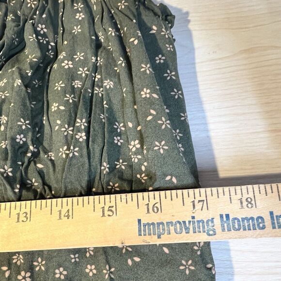 Trixxi Women's Plus 1X Dress Green Floral Adjustable Boho Festival Hippie Fairy - Picture 4 of 7